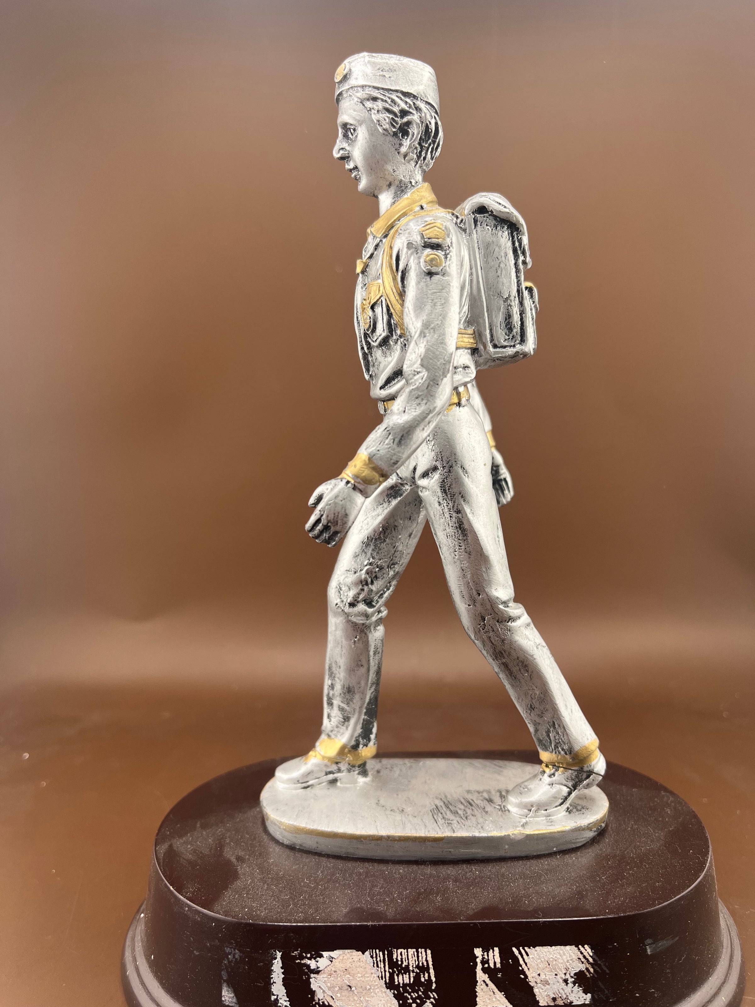 Boy Scout with Gold Trim Resin Trophy - view 2