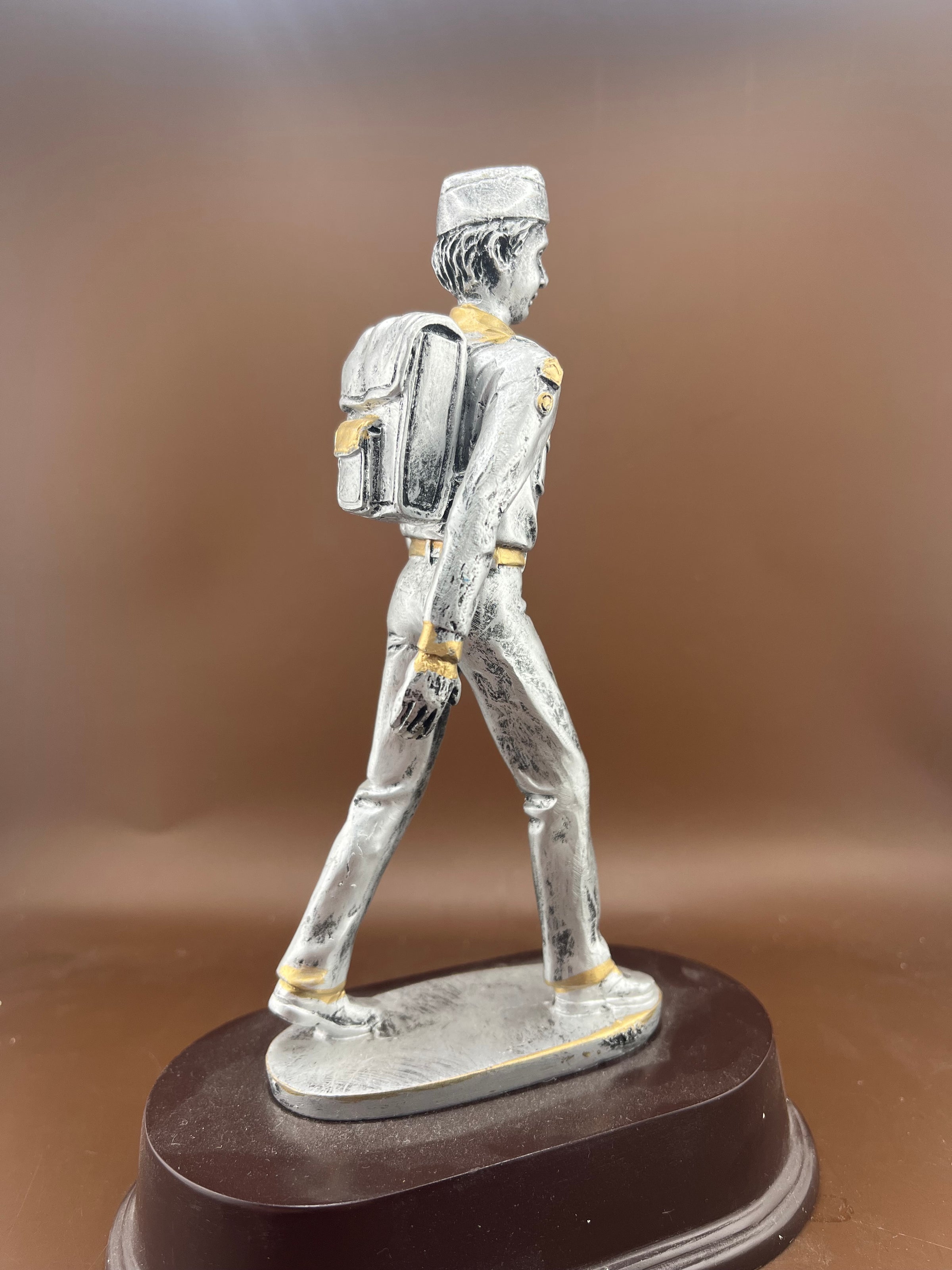 Boy Scout with Gold Trim Resin Trophy - view 4