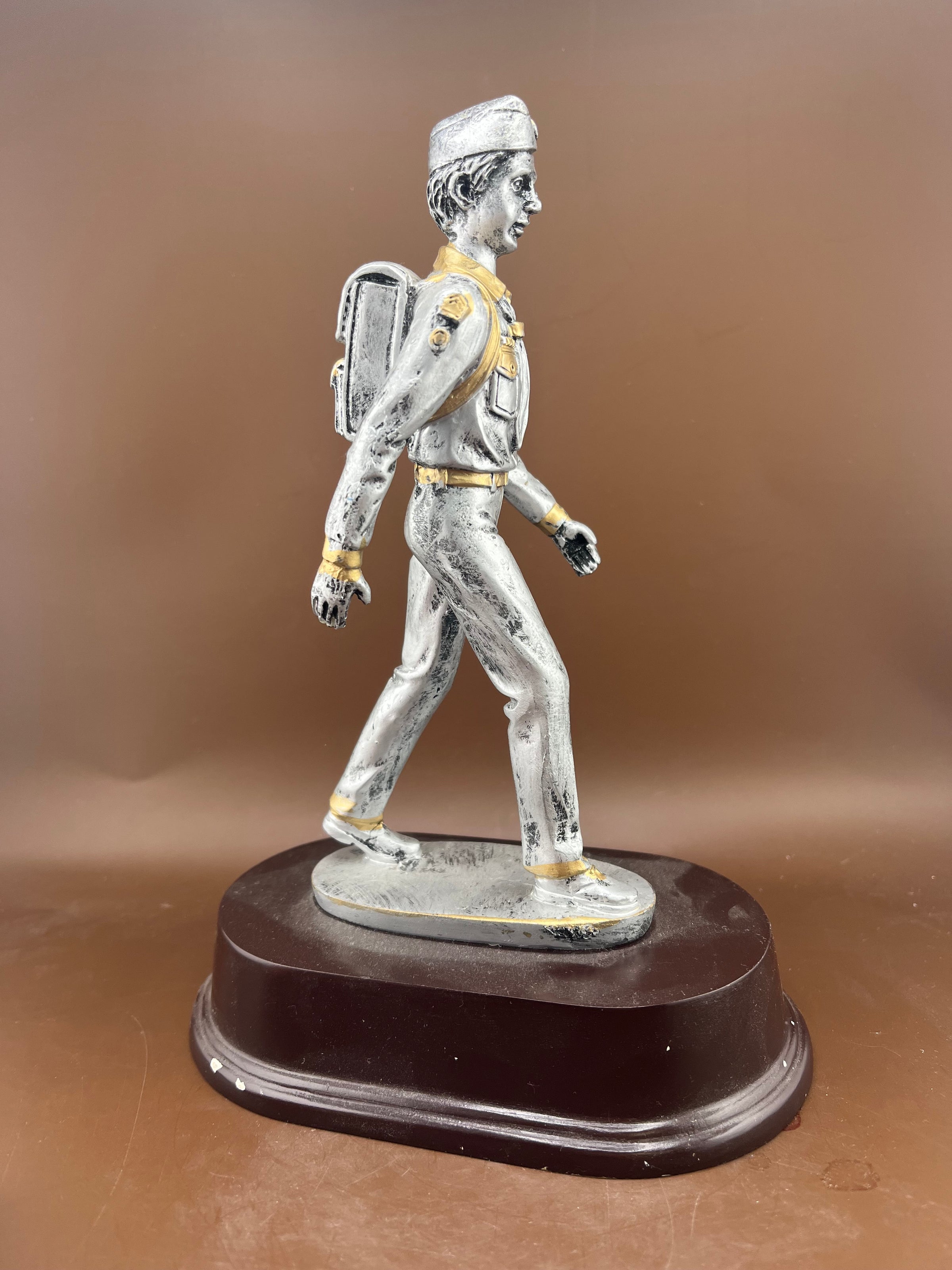 Boy Scout with Gold Trim Resin Trophy - view 5