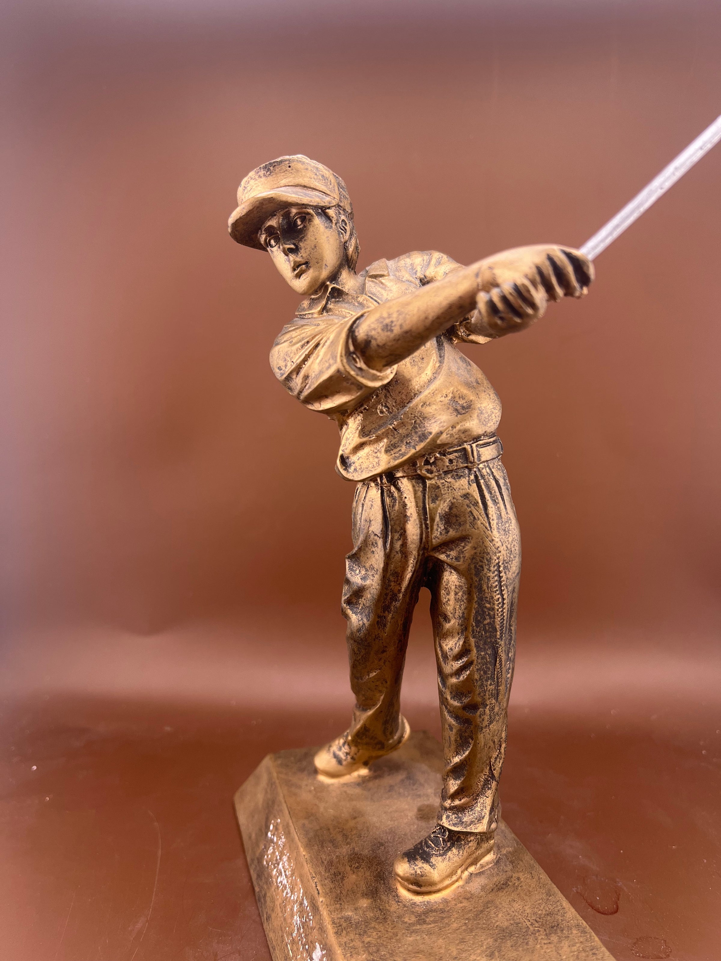 Male Golfer 8" Resin Trophy - view 2