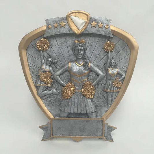 Cheer 8" Shield Resin Trophy