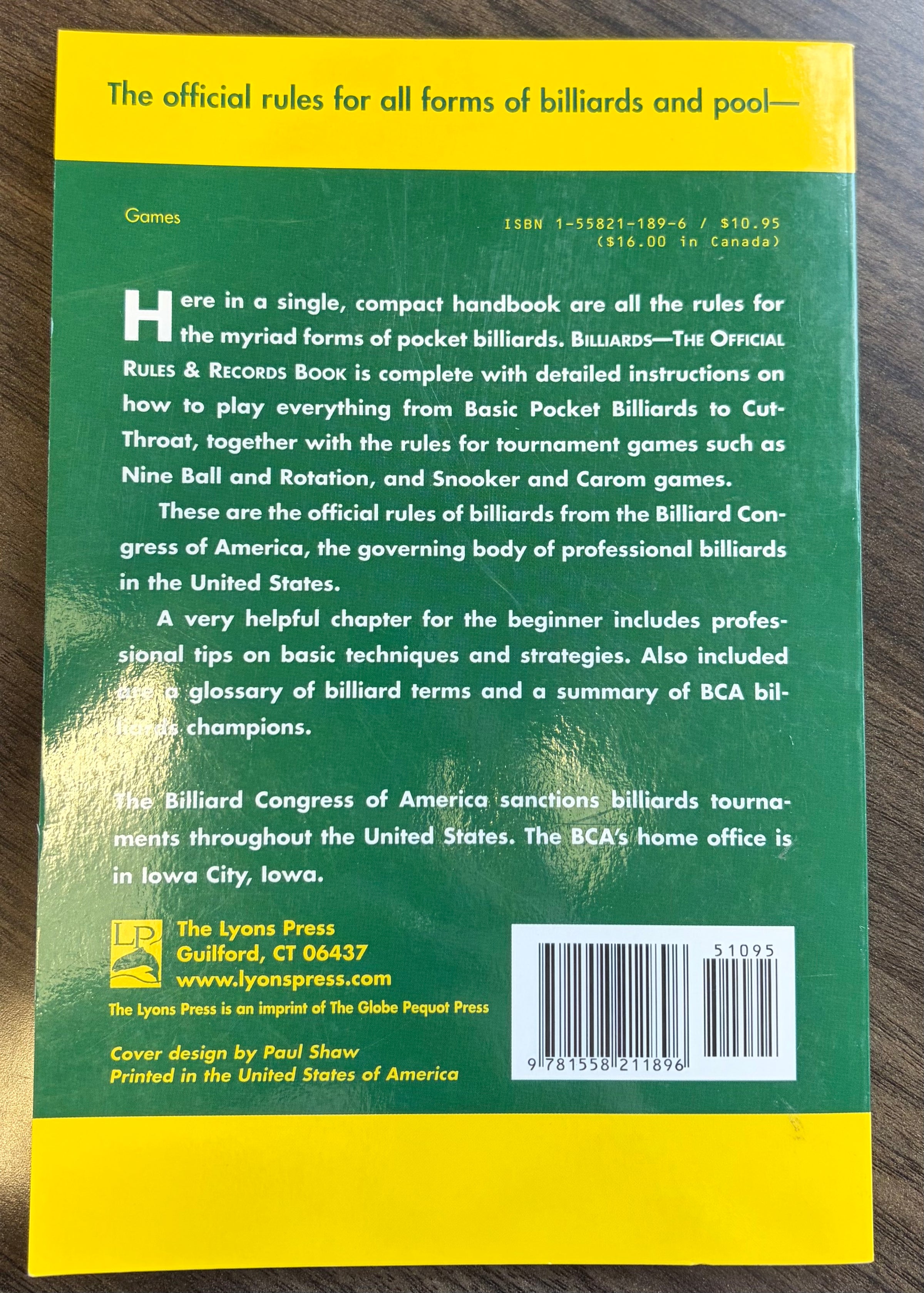 Billiards: The Official Rules and Records Book - view 2