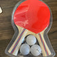 ping pong paddle set- 3 balls
