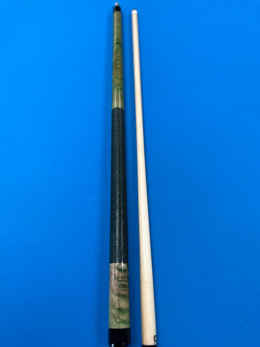 Green/Natural Walnut with Linen Wrap on Birdseye