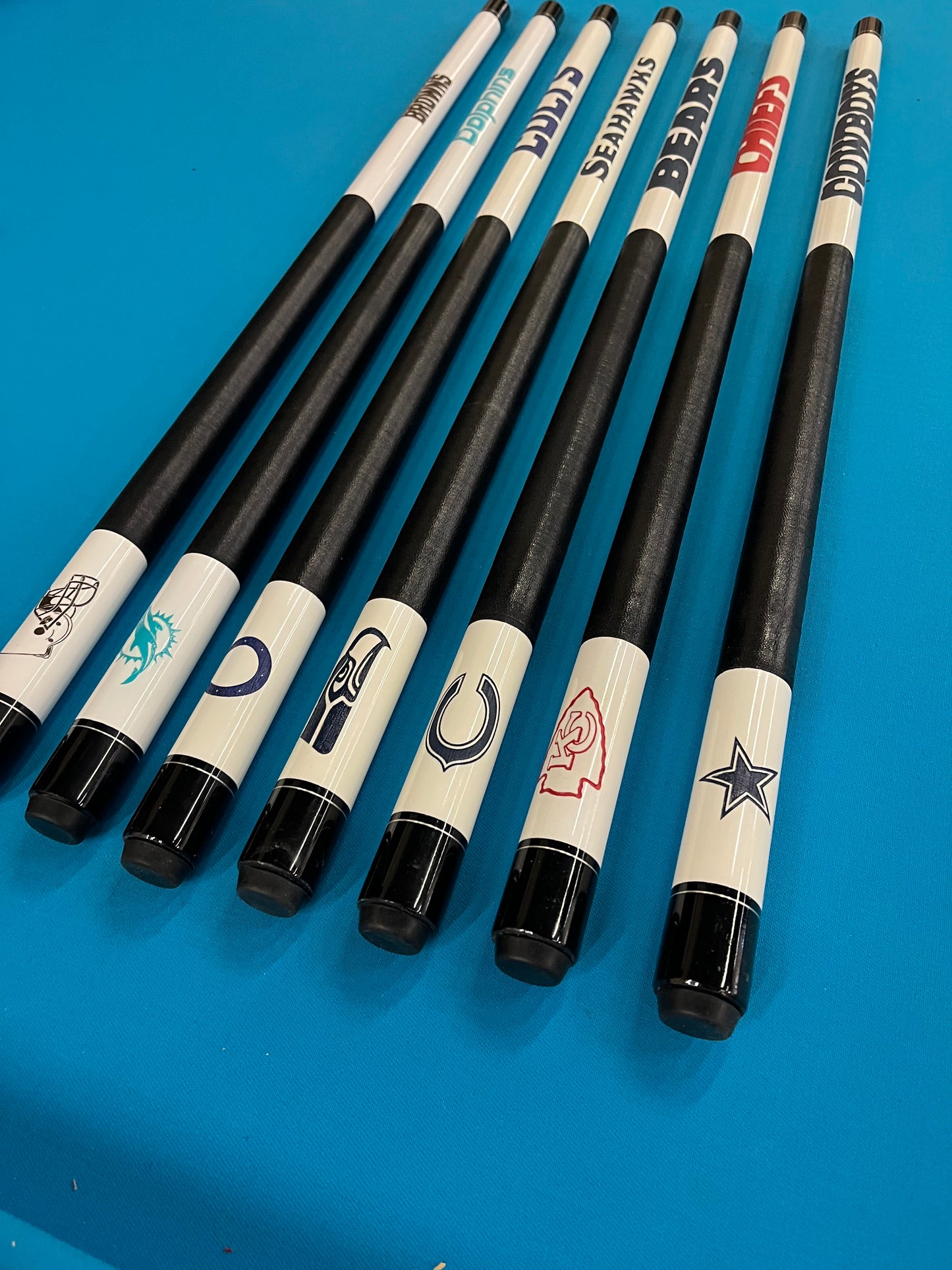 NFL Team Laser Etched Pool Cues