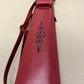 J&J Vincitore Genuine Leather Cue Case Red with Black Star 2x4