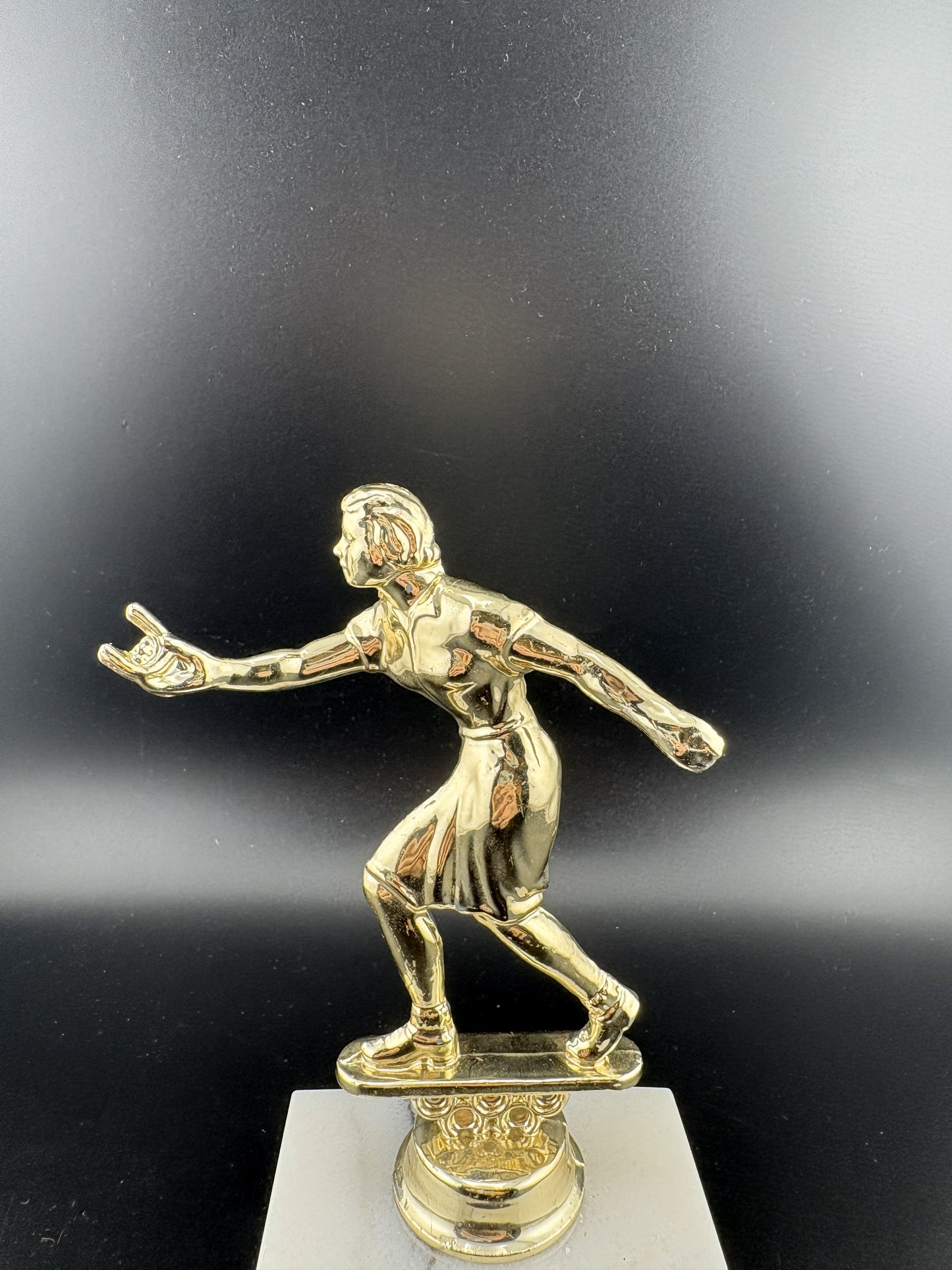 Vintage Women’s Horseshoe Figure, Gold - 5”