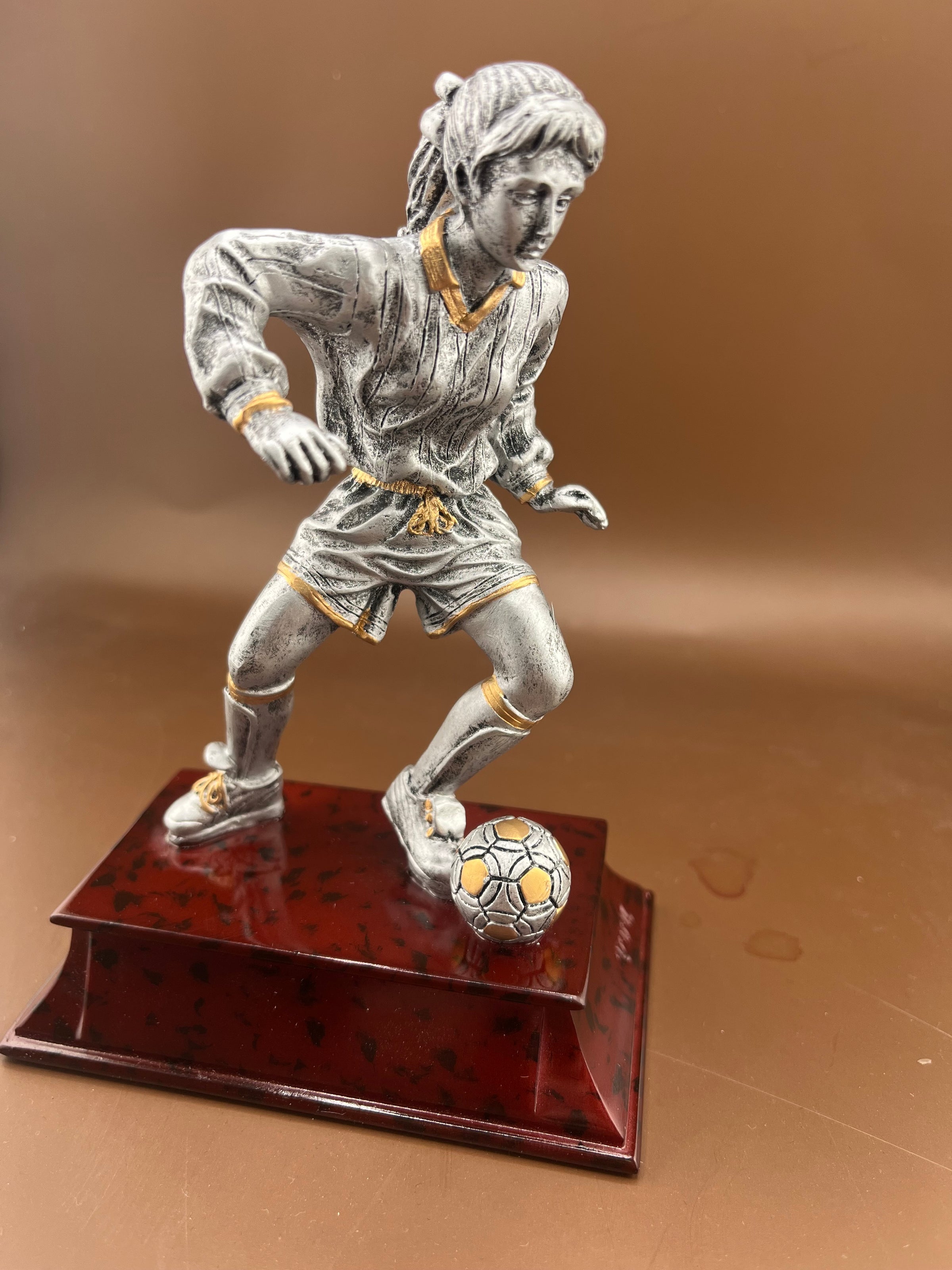 Female Soccer Player 6" Resin Trophy - view 3