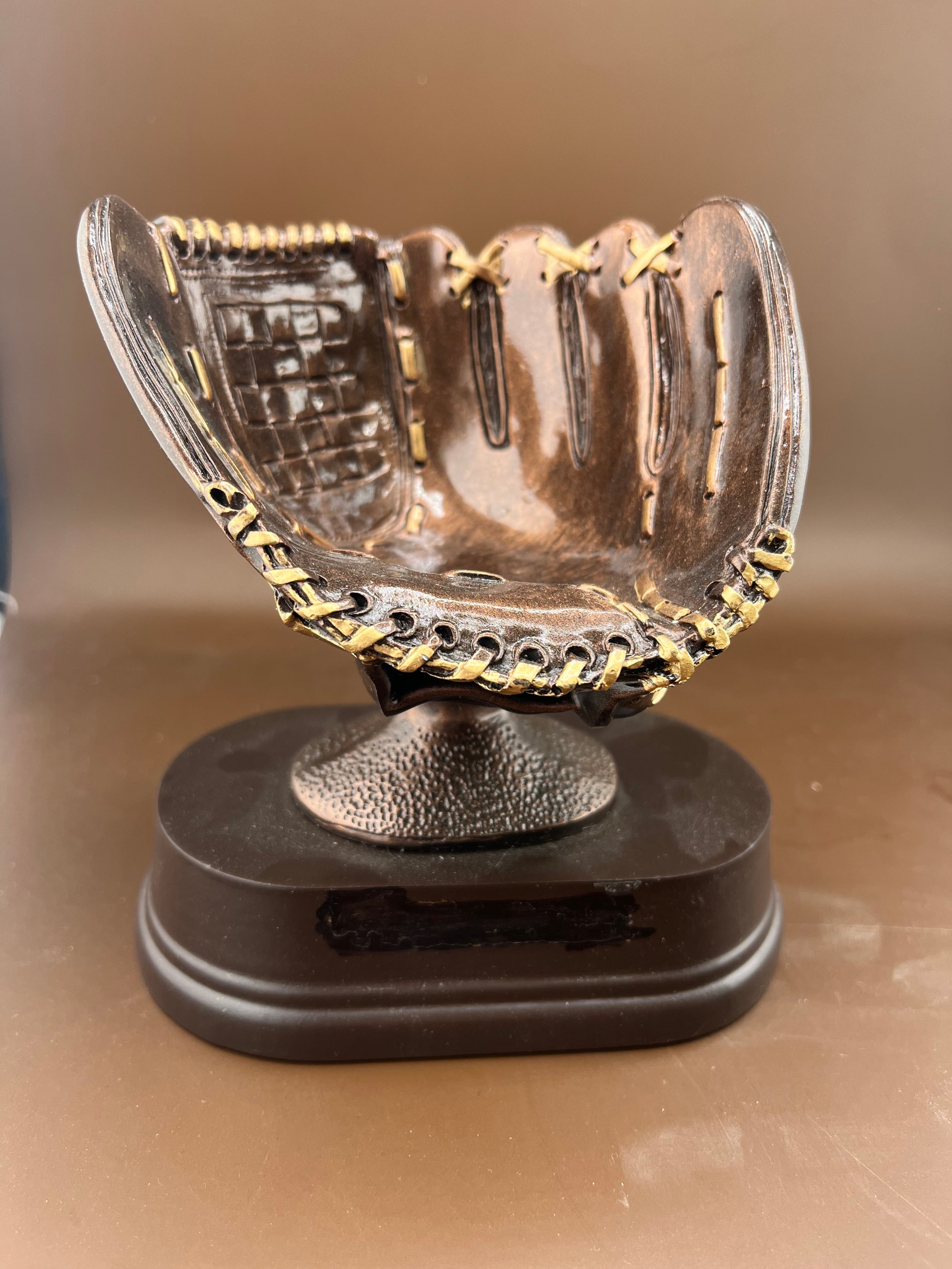 Bronze 5" Baseball Glove Resin Trophy - view 3