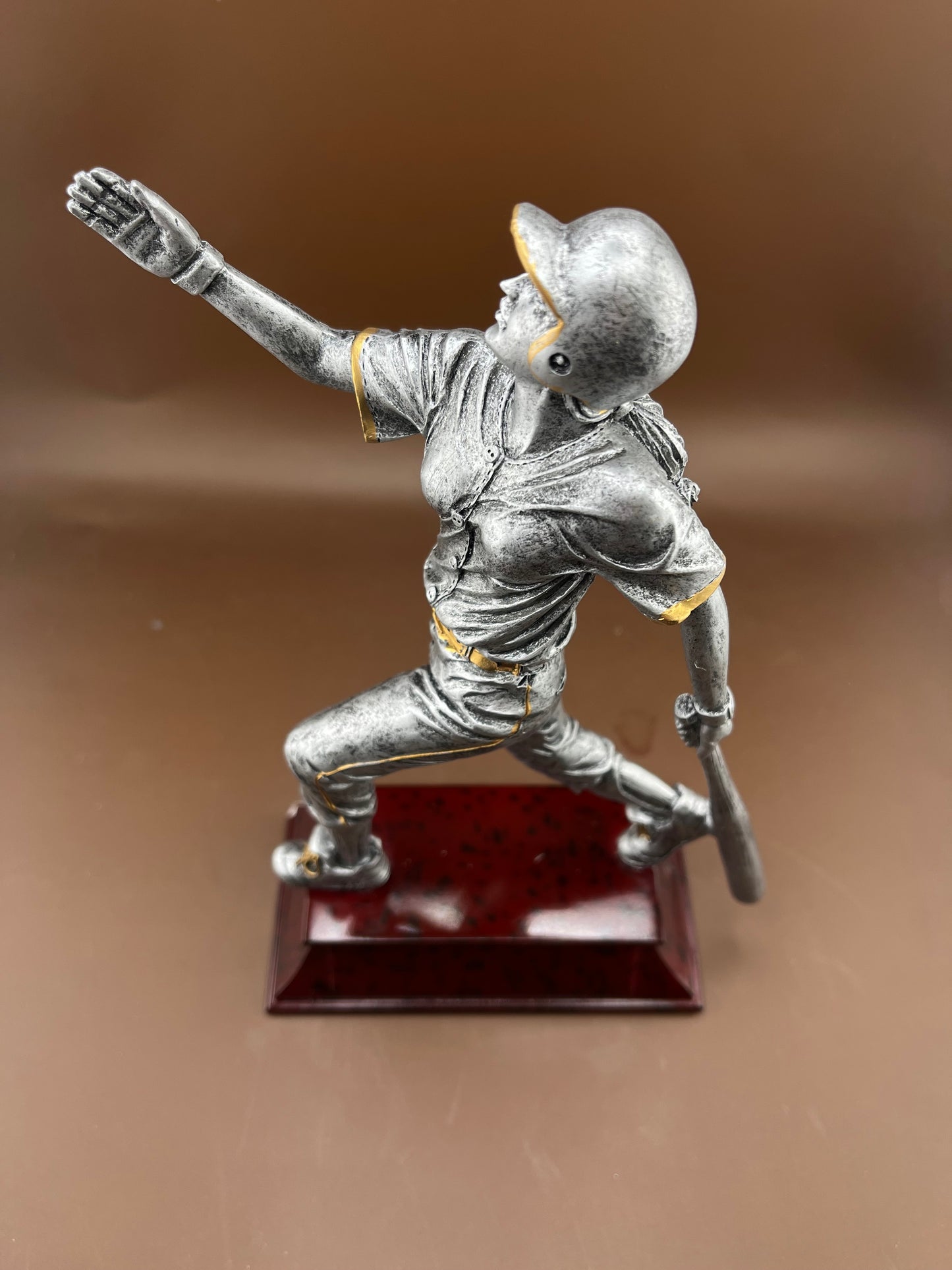 Silver Softball Resin Trophy 8"