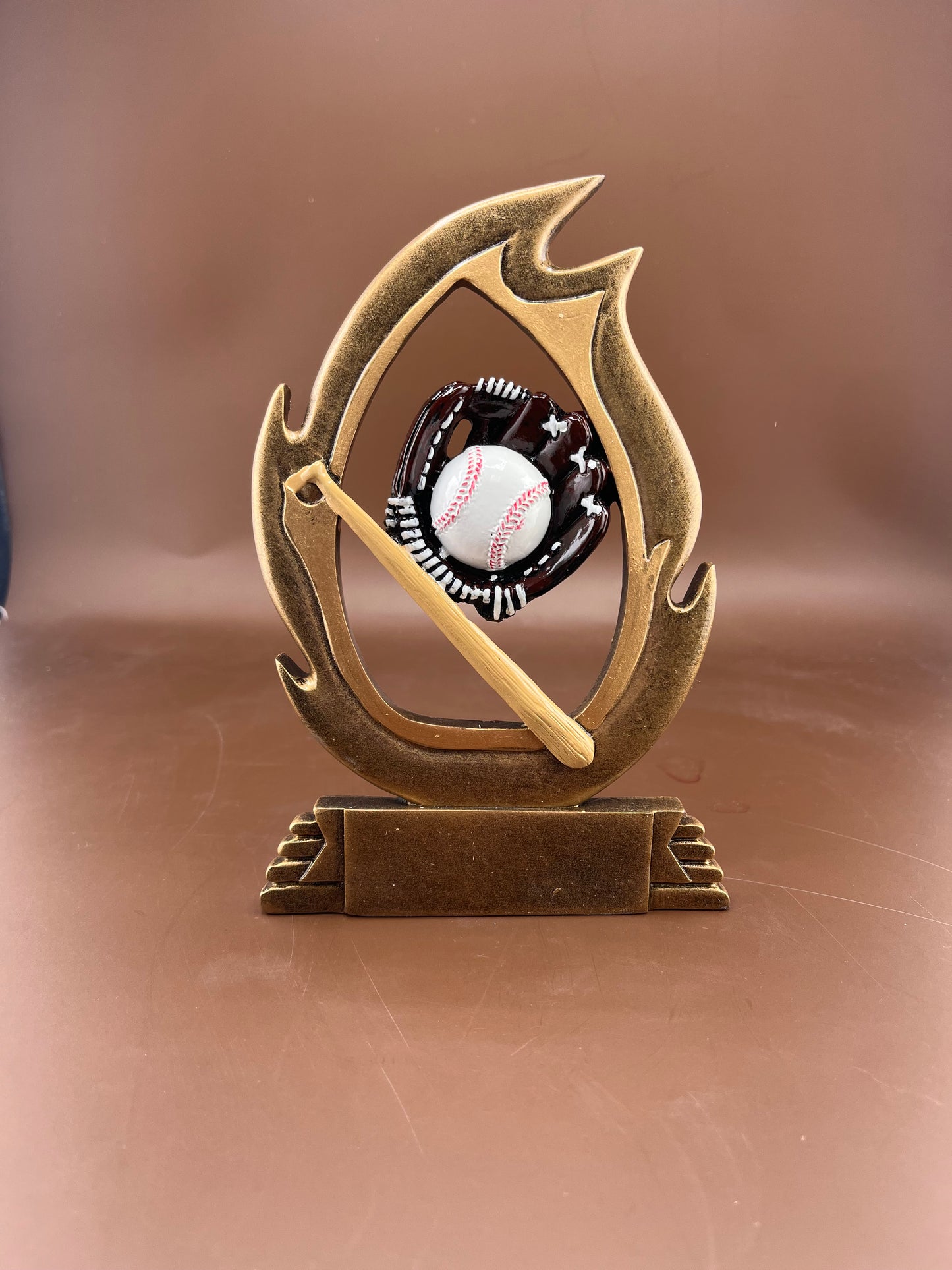 Baseball Flame 6" Resin Trophy