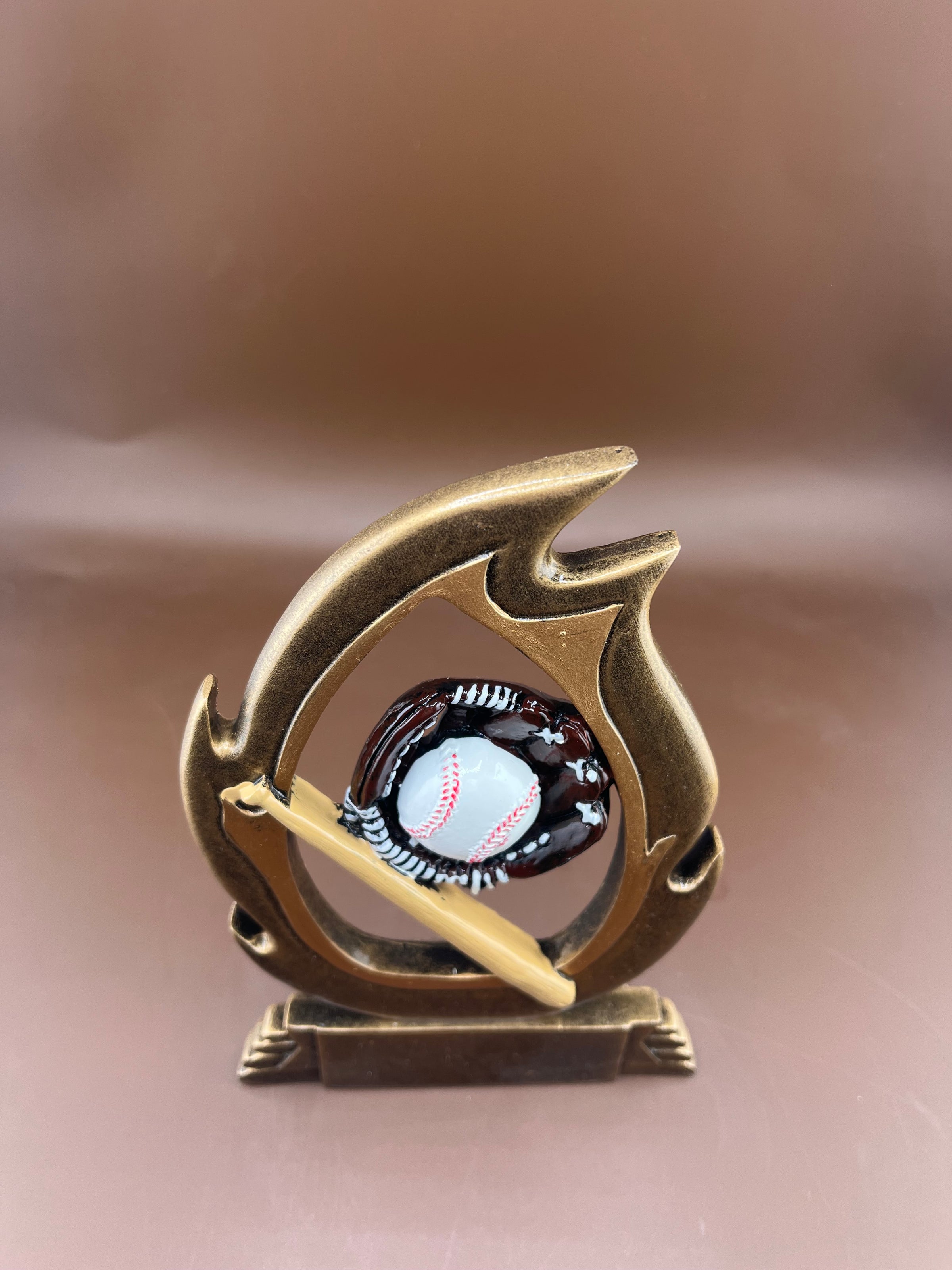 Baseball Flame 6" Resin Trophy - view 3