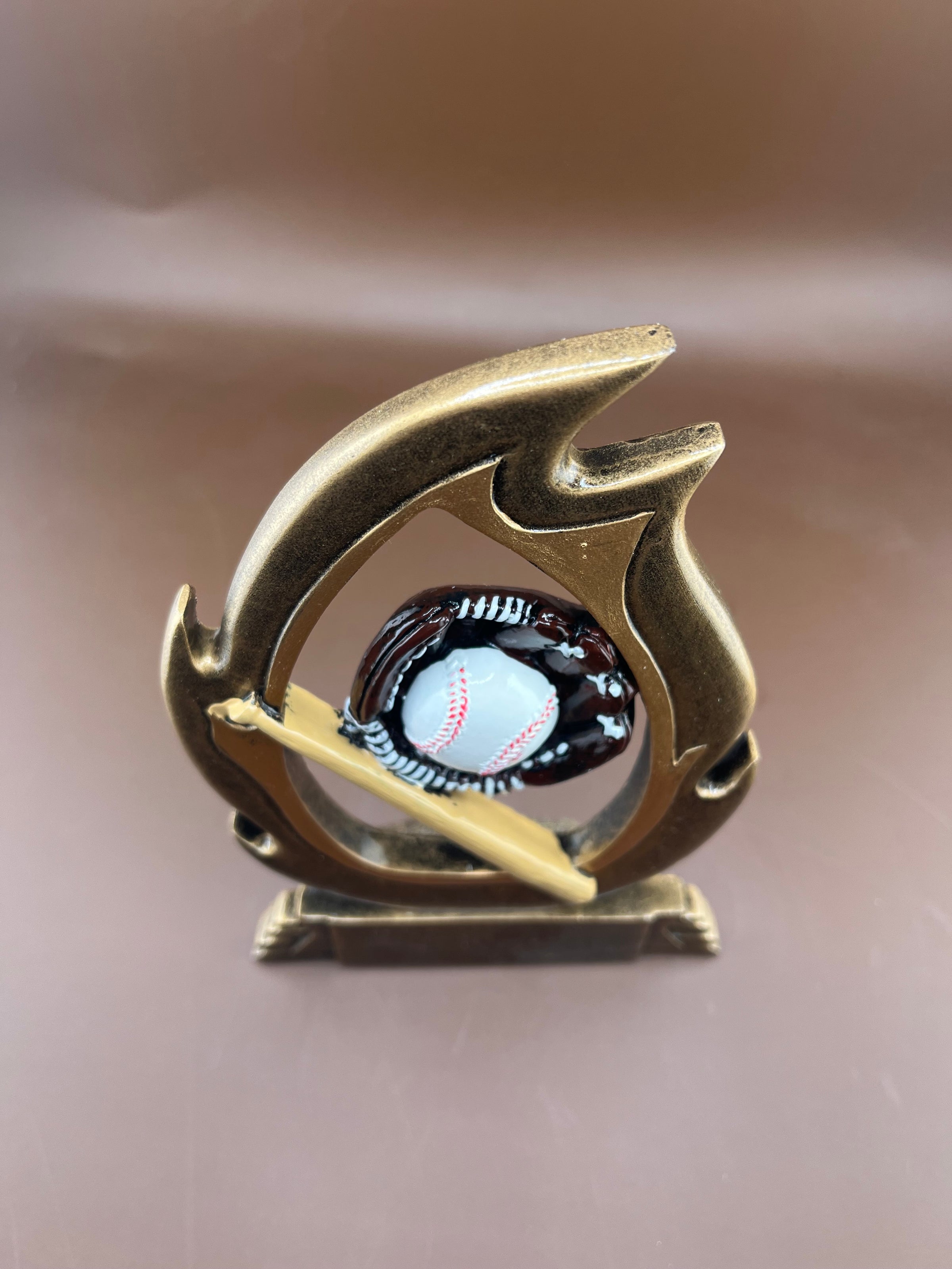 Baseball Flame 6" Resin Trophy - view 4