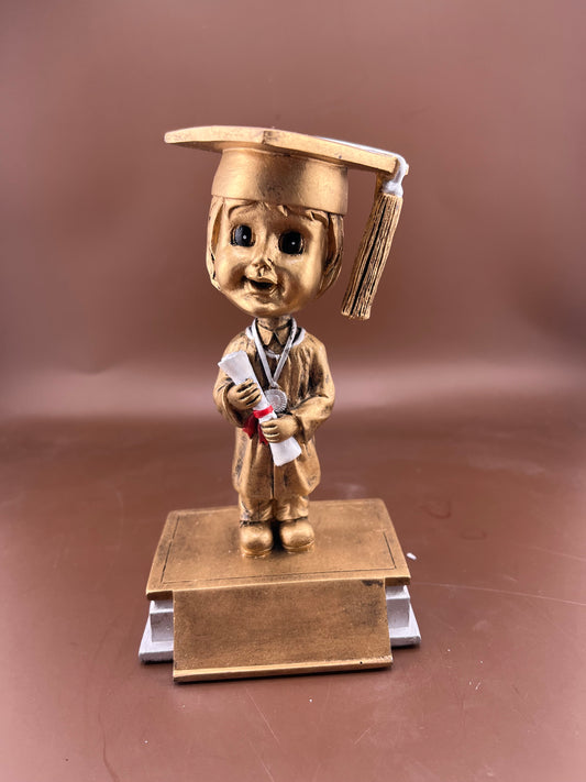 Girl Graduation Bobblehead 5.75" Resin Trophy