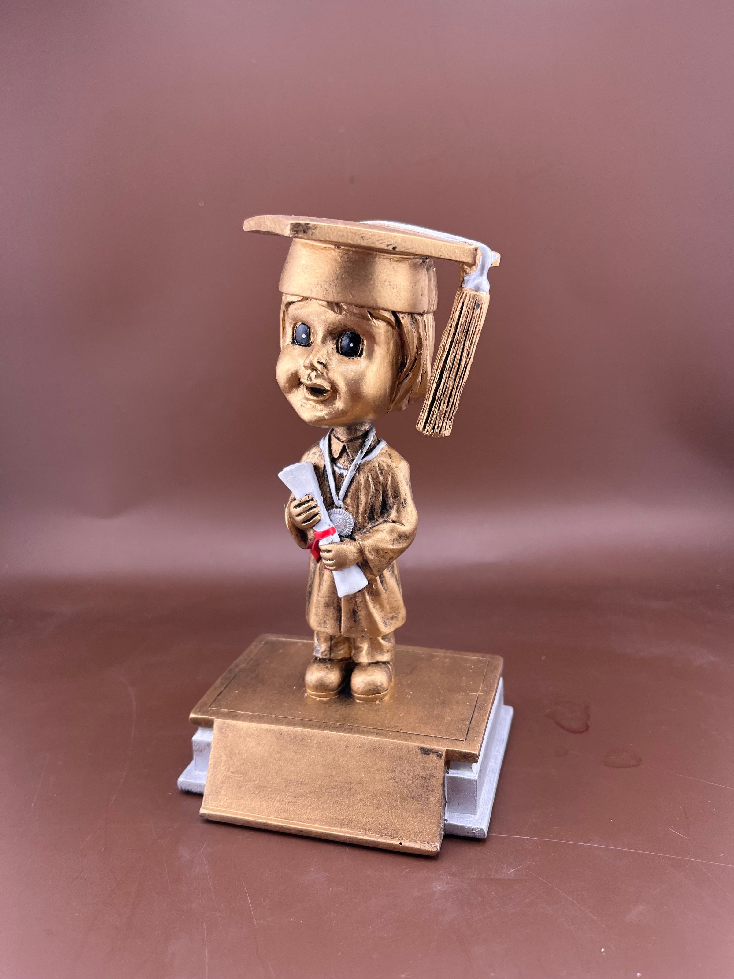 Girl Graduation Bobblehead 5.75" Resin Trophy - view 5