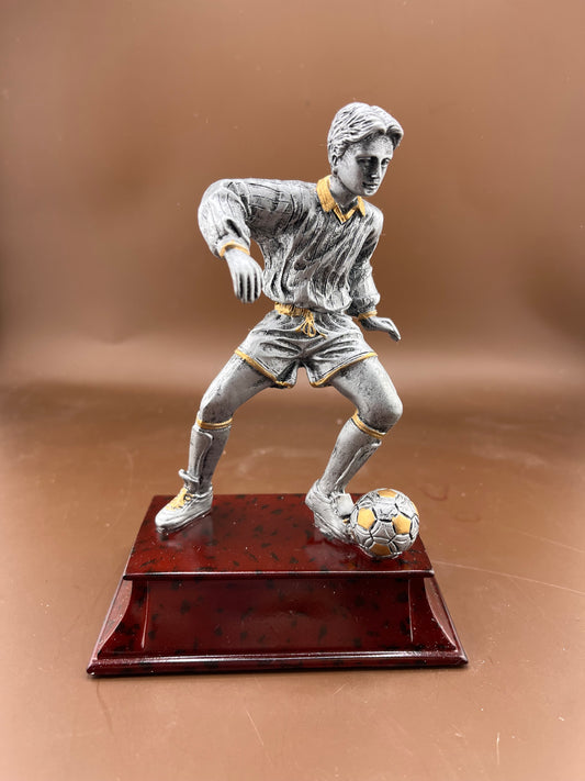 Male Soccer Player 8" Resin Trophy