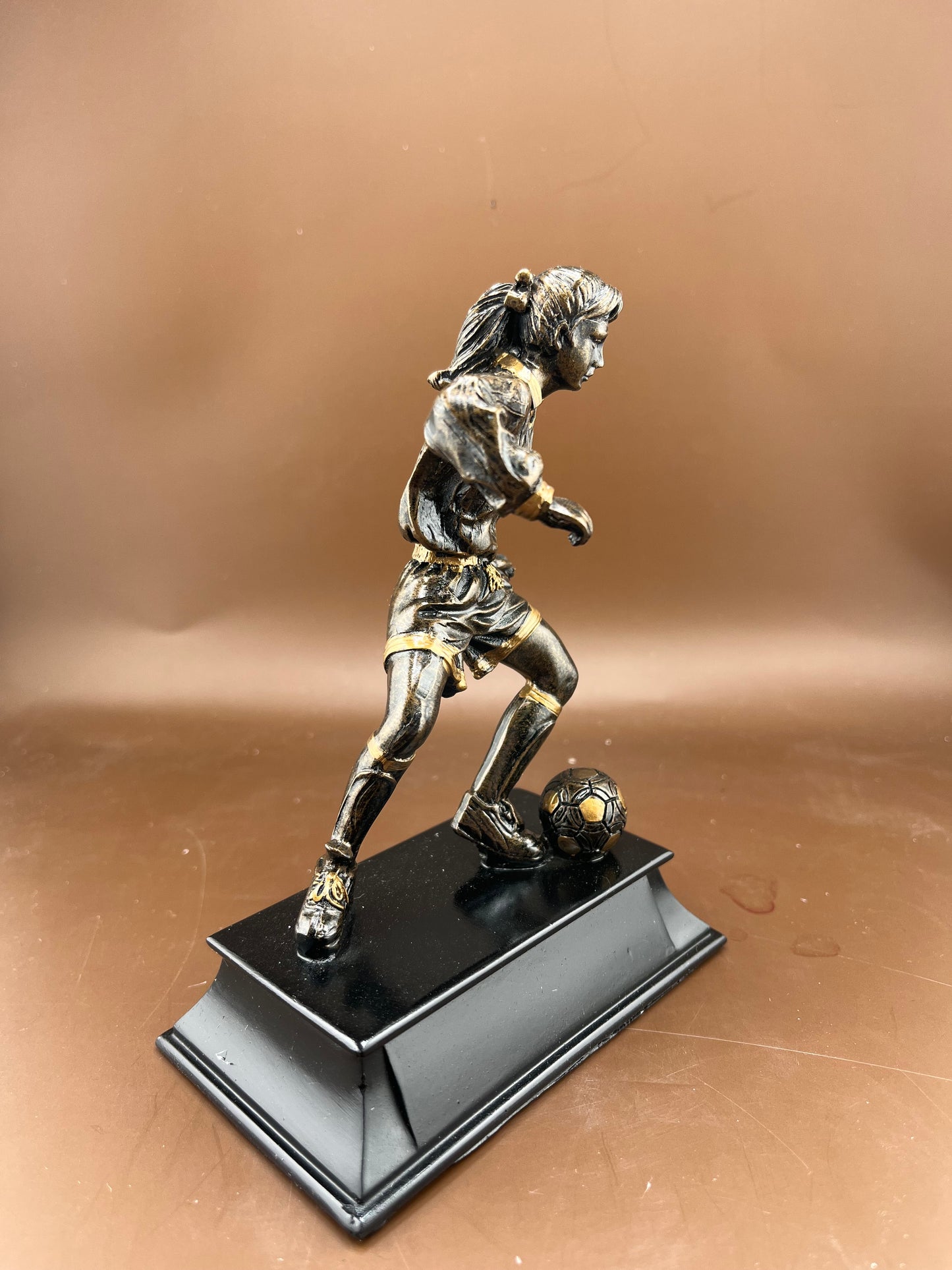 Female Soccer Action 6" Resin Trophy