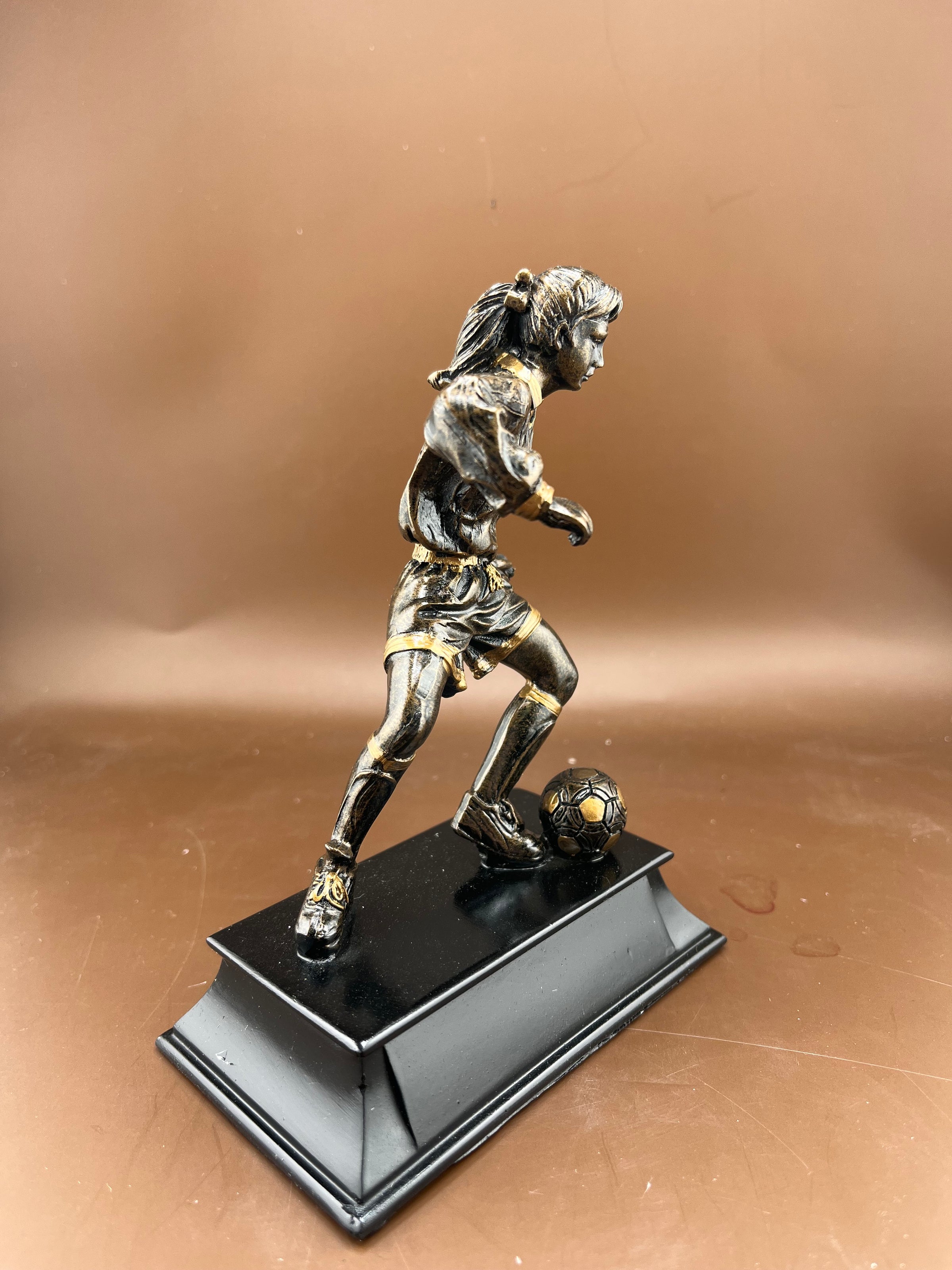Female Soccer Action 6" Resin Trophy - view 3