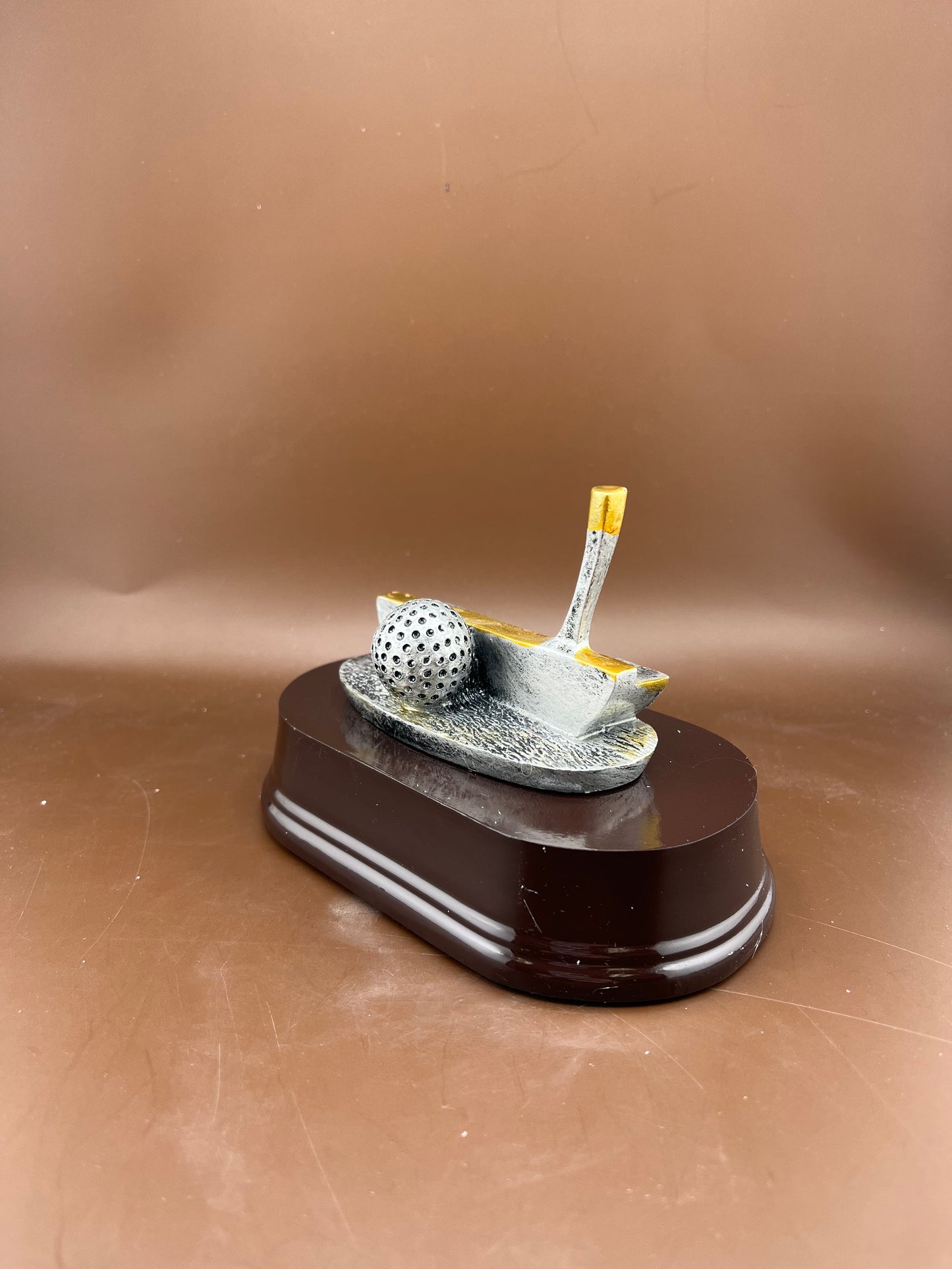 Golf Club Putter and Ball Resin Trophy