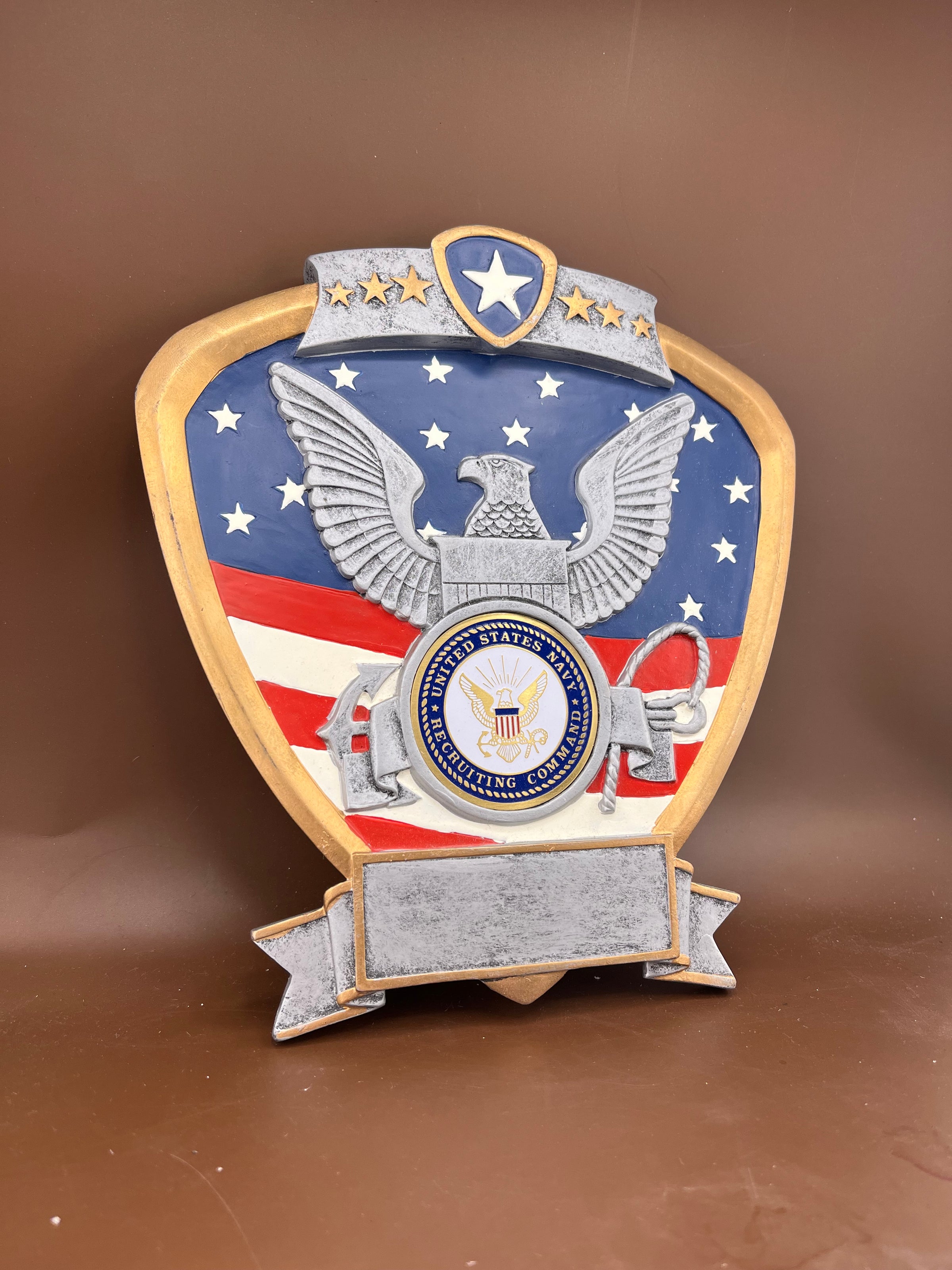 Navy Shield Resin Trophy - view 3