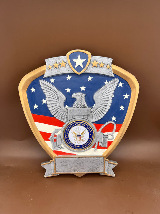 Navy Shield Resin Trophy