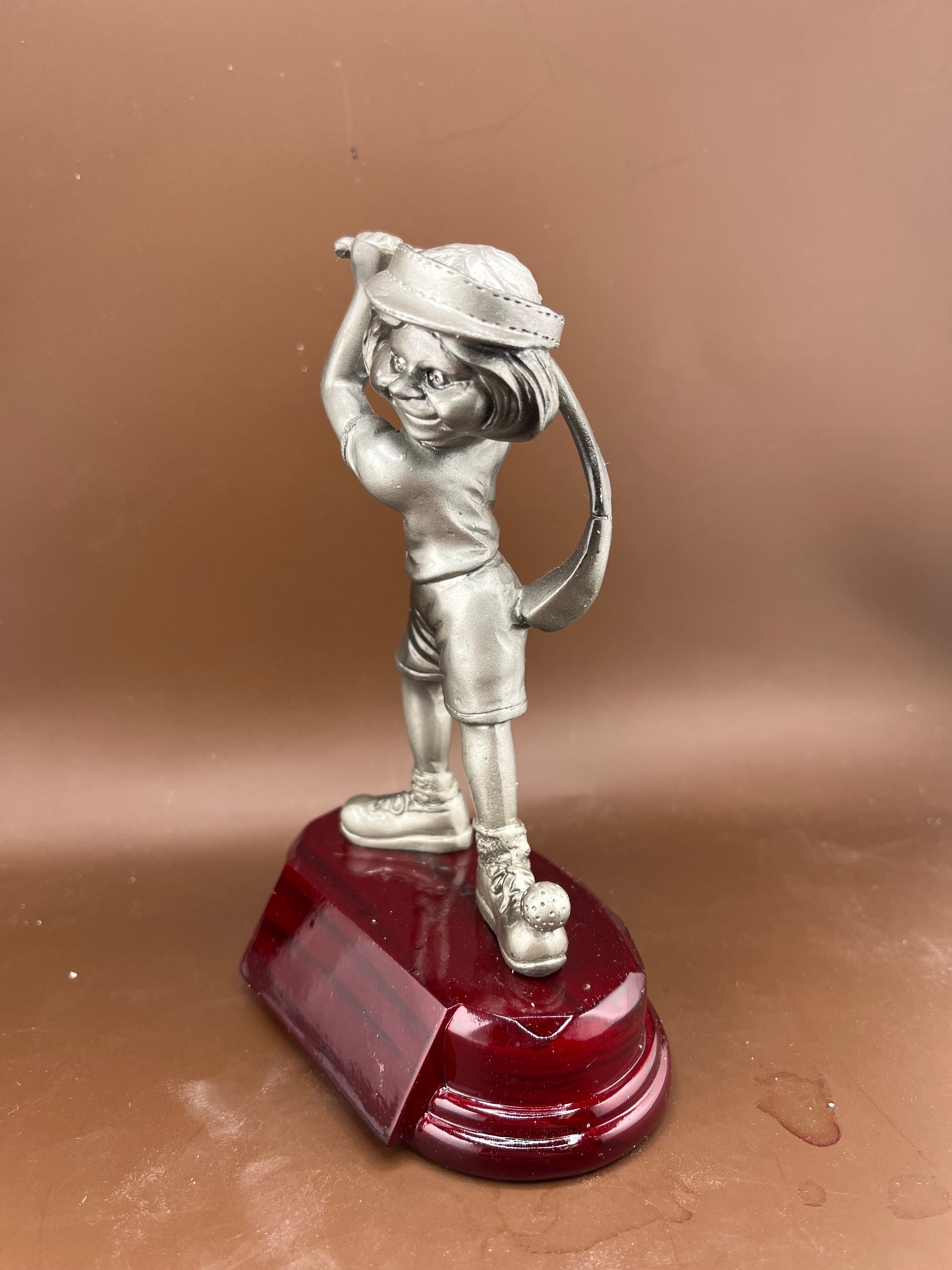 Comic Female Golfer Resin Trophy - view 6