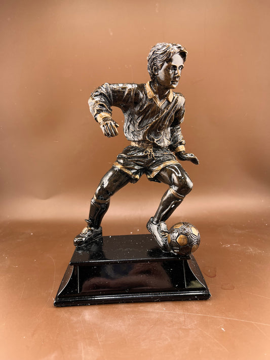 Male Soccer Action 8" Resin Trophy