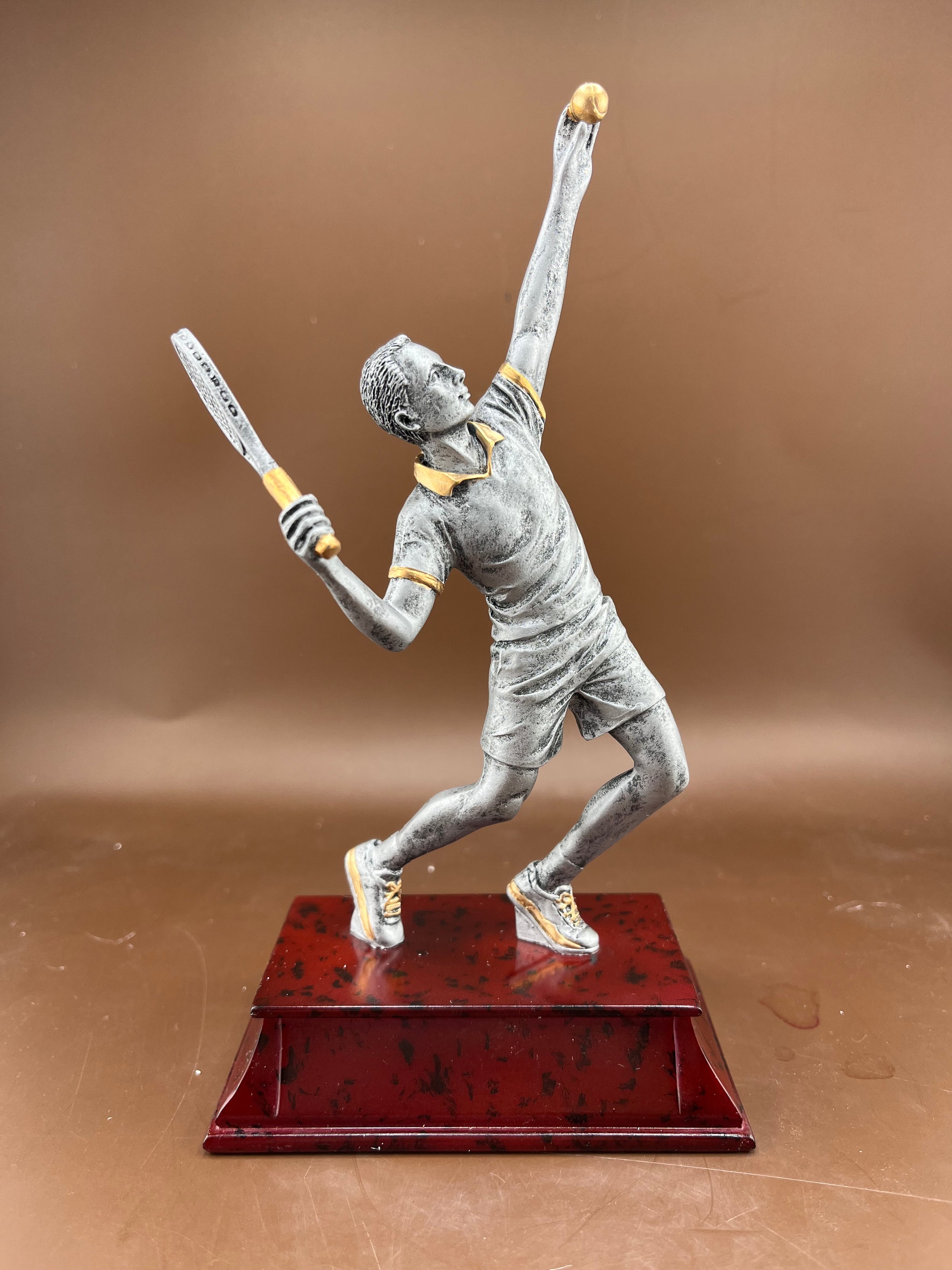 Tennis Male Serve 6" Resin Trophy