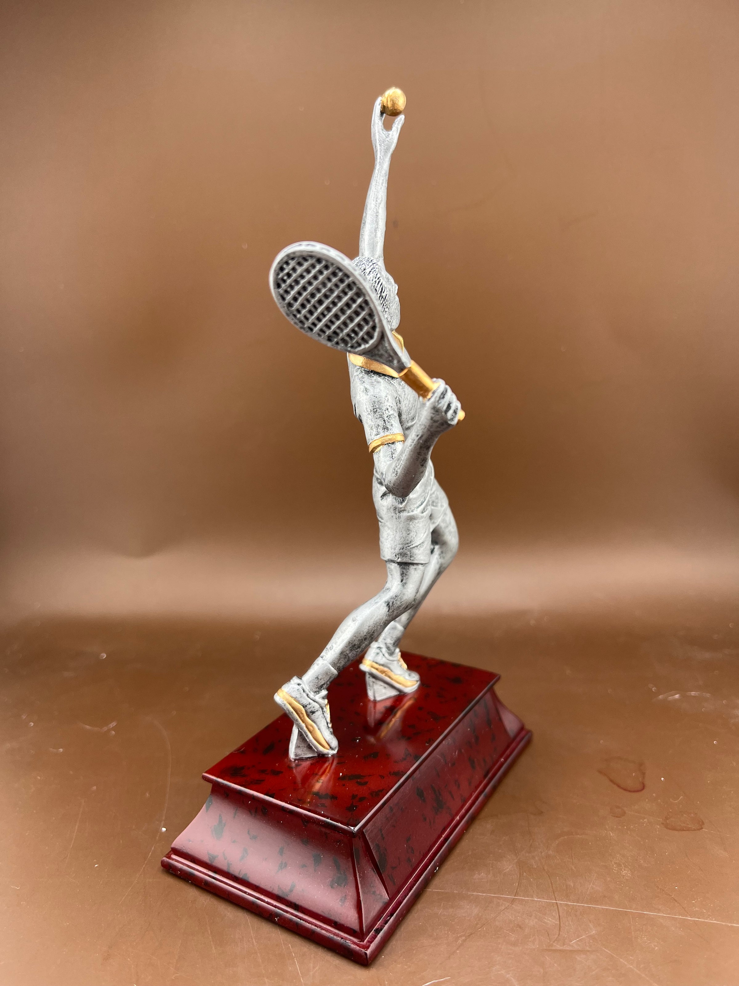 Tennis Male Serve 6" Resin Trophy - view 4