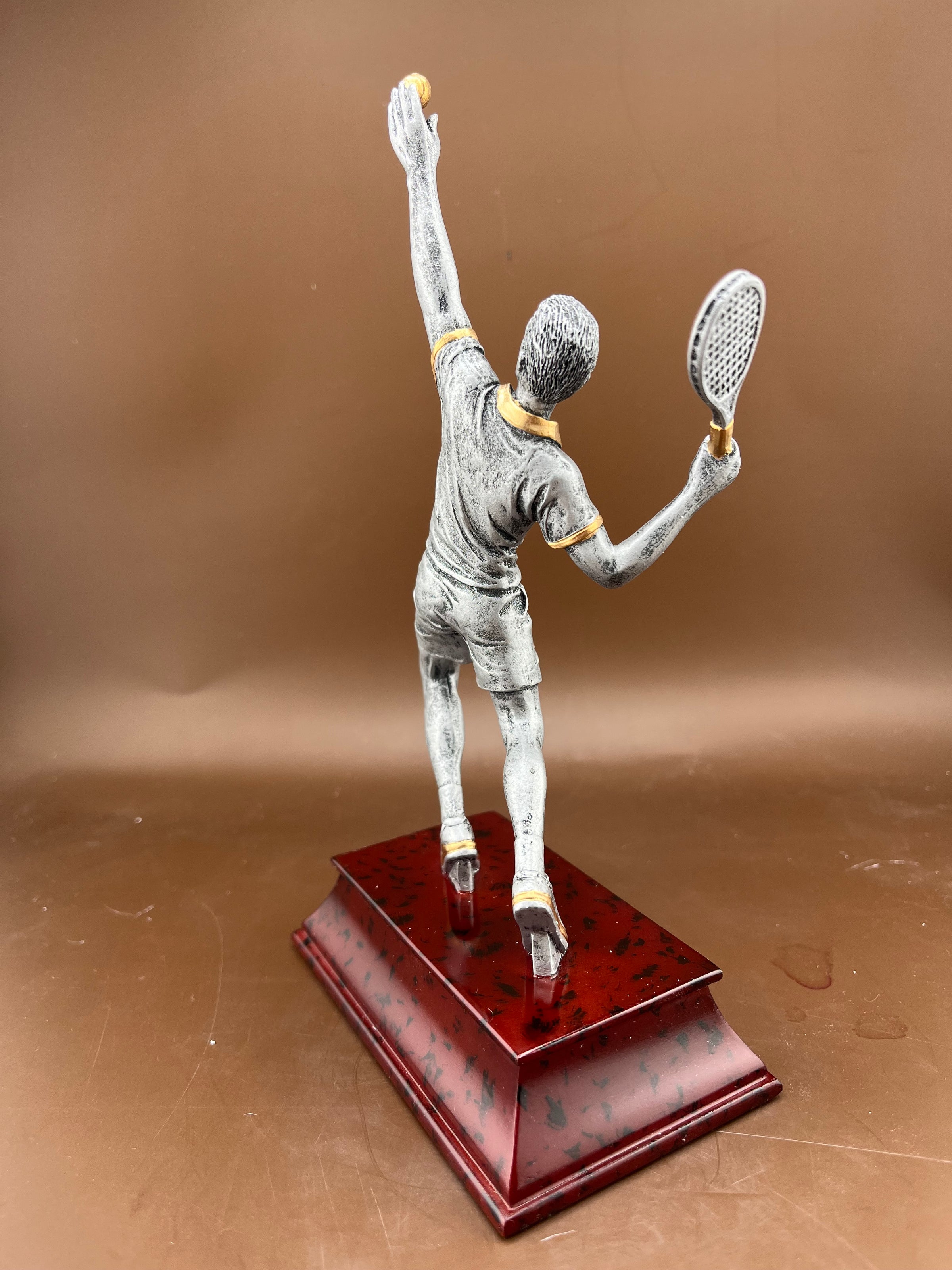 Tennis Male Serve 6" Resin Trophy - view 5