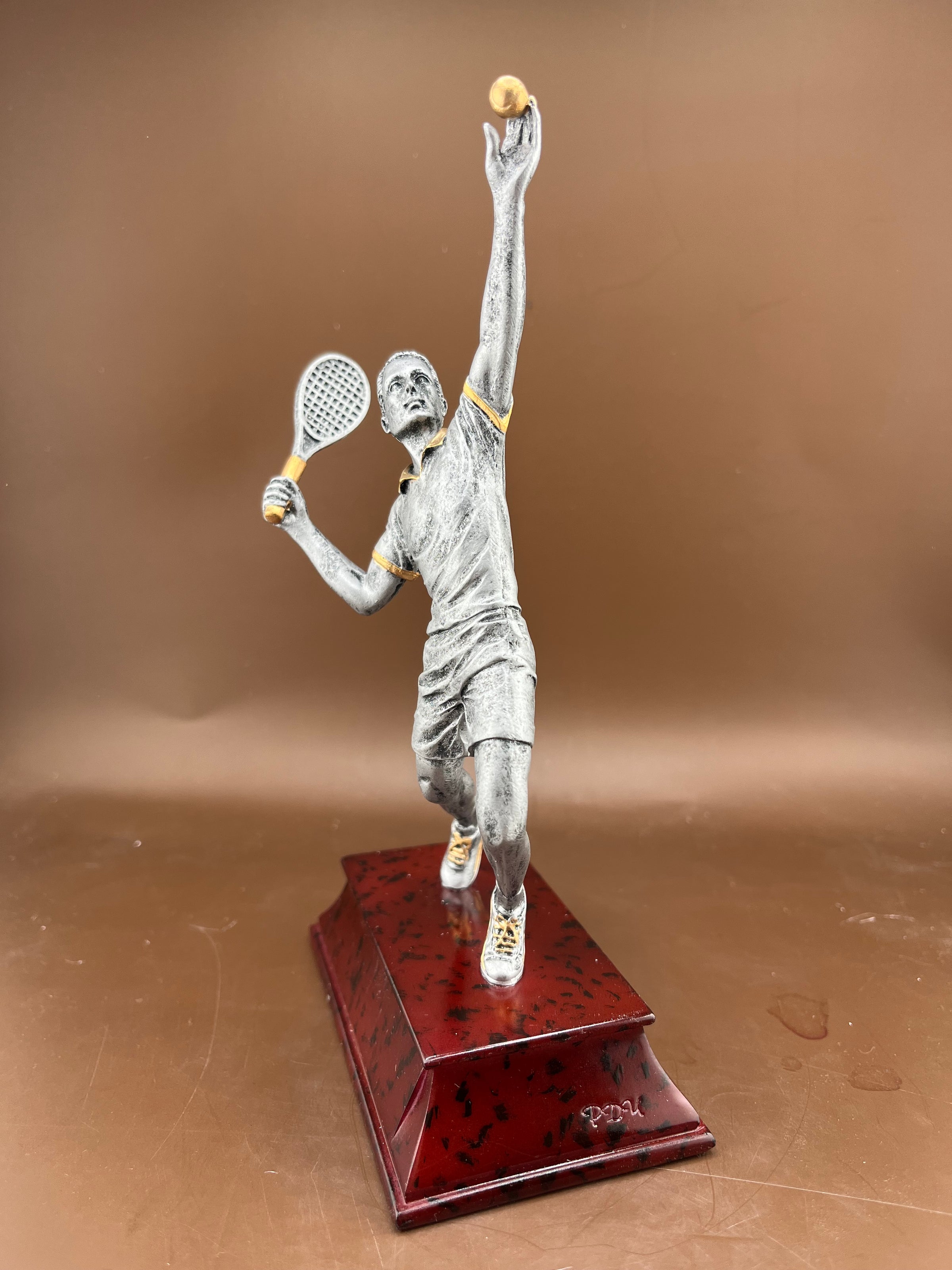 Tennis Male Serve 6" Resin Trophy - view 3