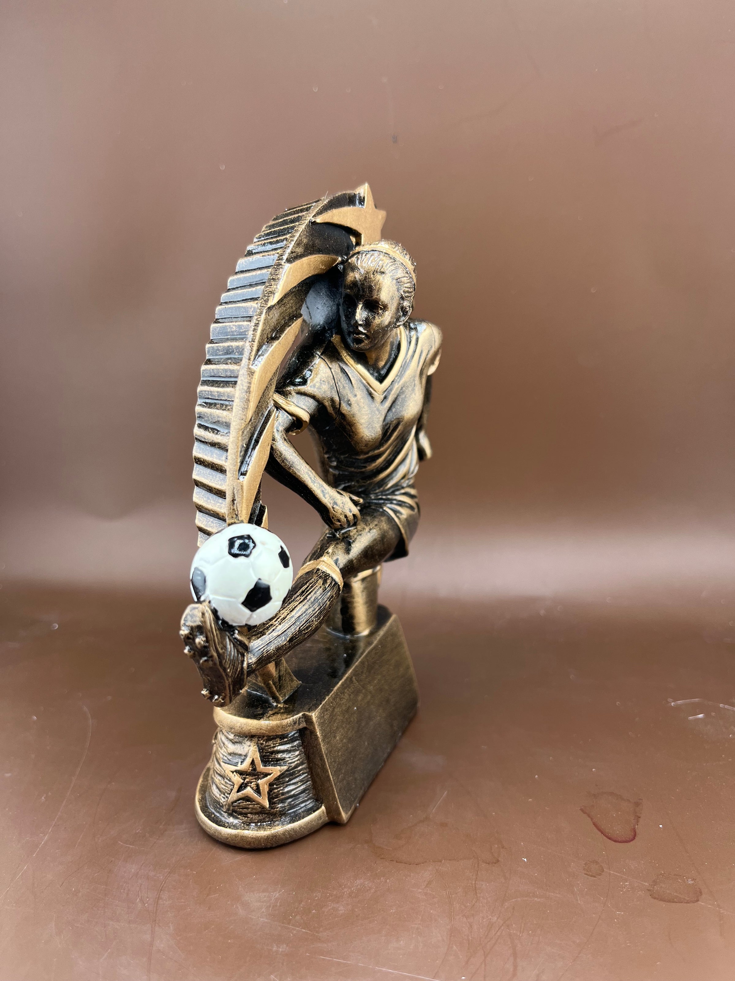 Female Soccer Running Star 5.5" Resin Trophy - view 2