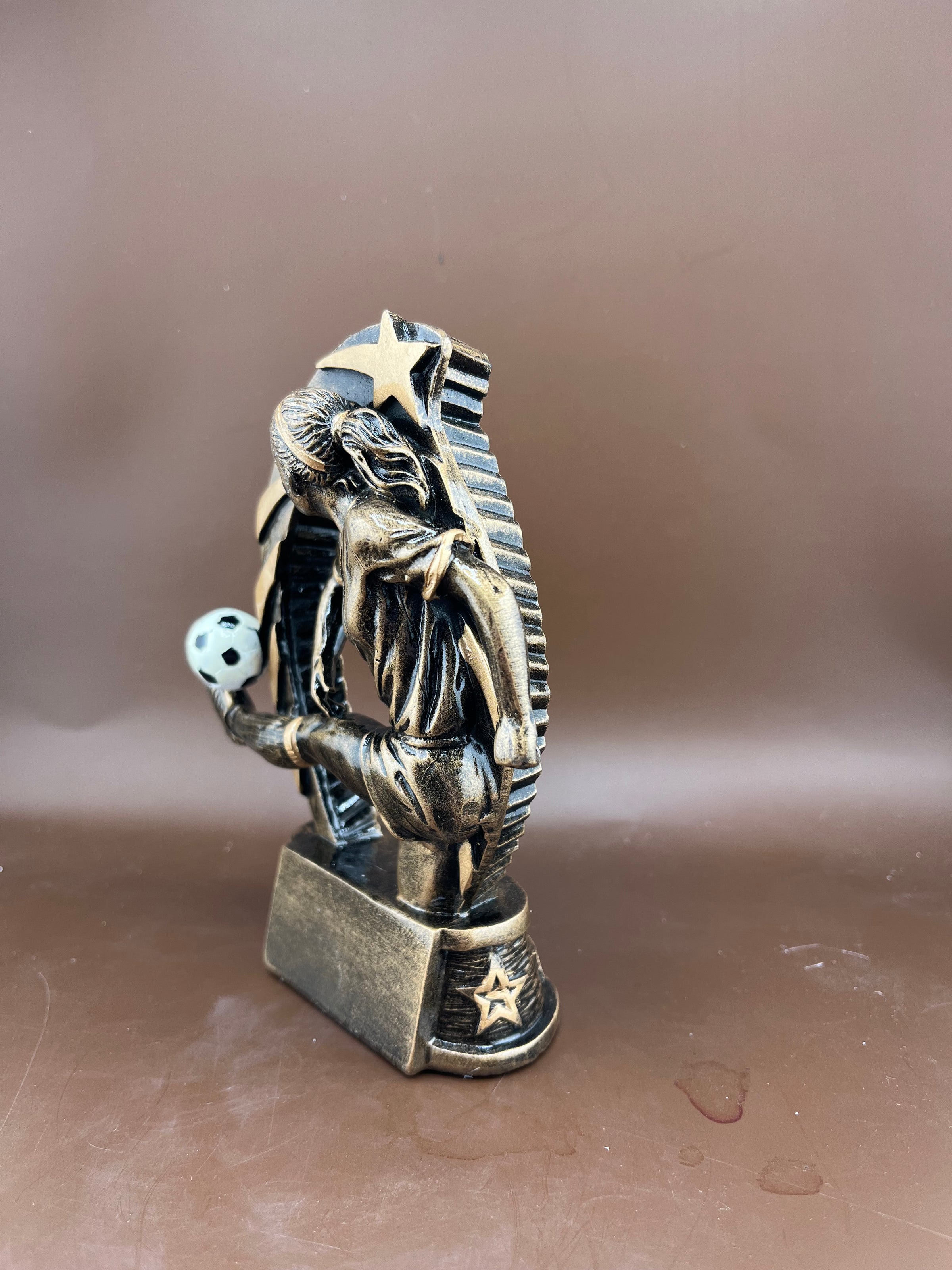Female Soccer Running Star 5.5" Resin Trophy - view 3