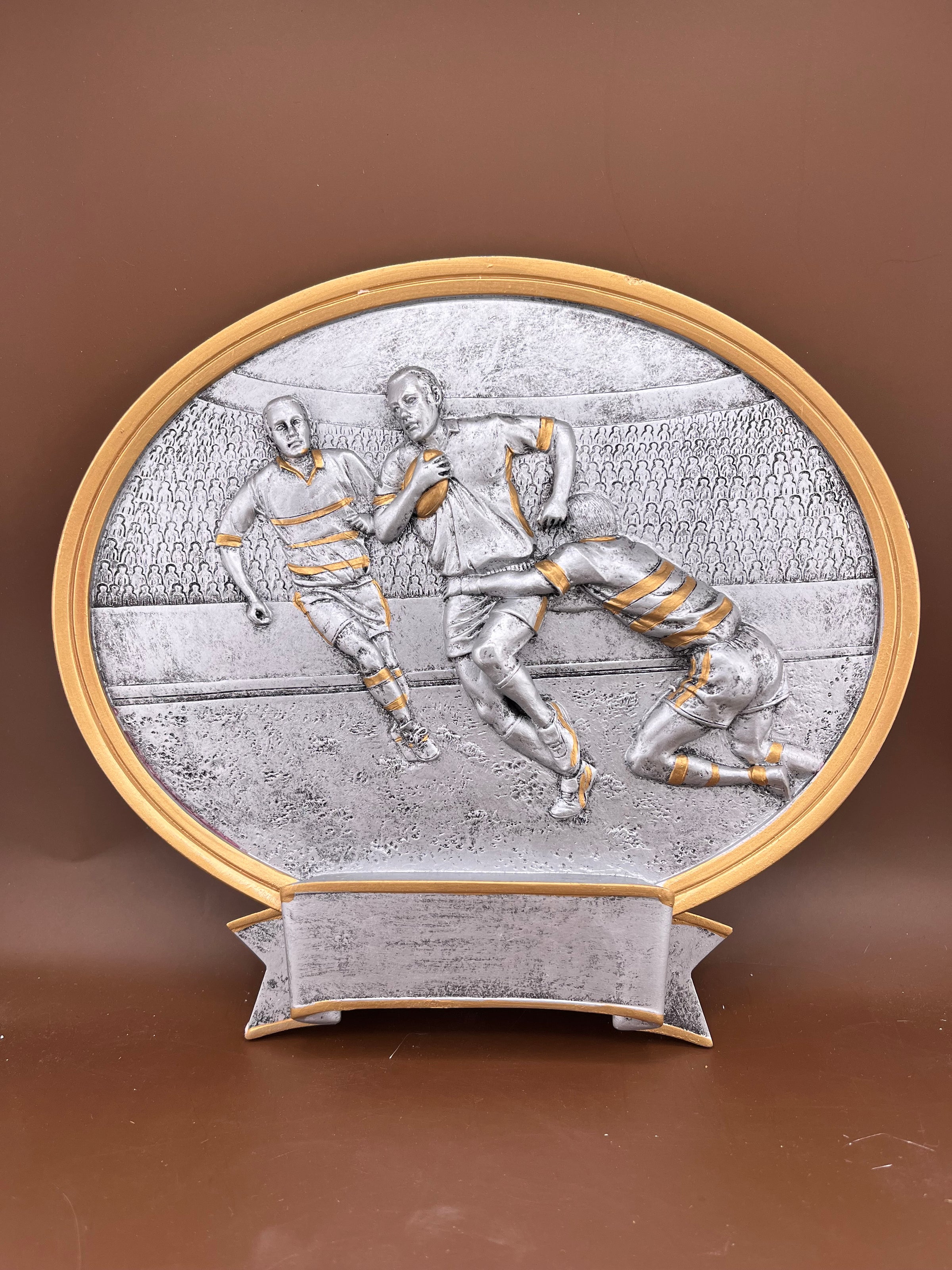 Rugby 8" Oval Resin Trophy