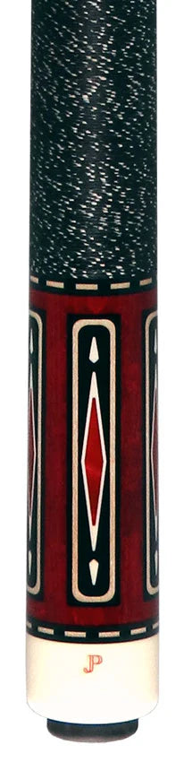 Wine Stain w/ Ivory Diamonds and Red Pearl Inlays Pechauer Cue - view 2