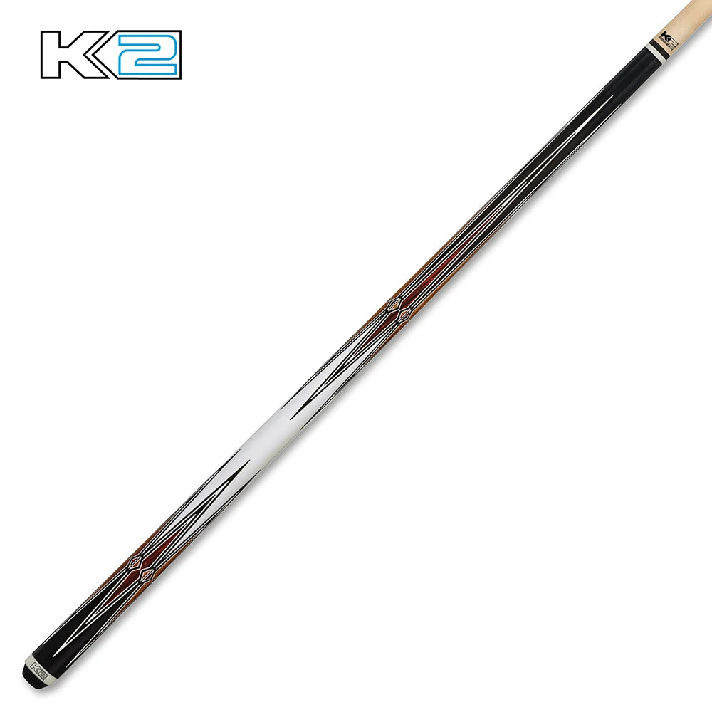 K2 KL131 Wrapless Cue With Gloss Black & Cocobolo Points - view 2