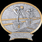 Male Swimmer Oval Resin Trophy