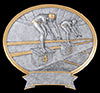 Male Swimmer Oval Resin Trophy