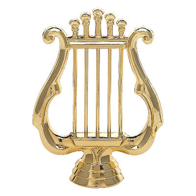 Music Lyre Figure, Gold - 4 1/4"