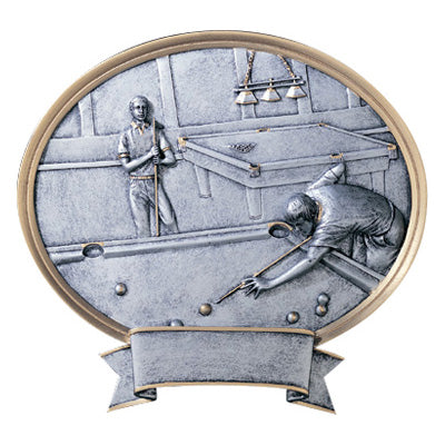 Male Pool Player Oval Resin - view 4