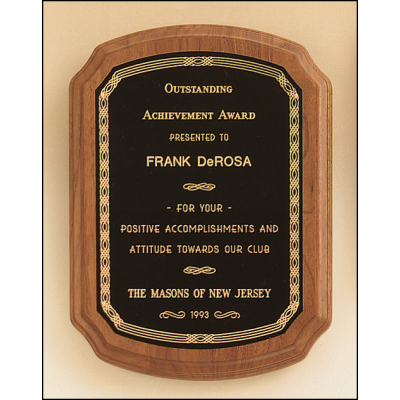 American Walnut Plaque with Braided Border