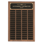 American Walnut 12 Plate Perpetual Plaque with Black Brass Plates