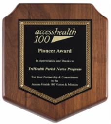 GENUINE WALNUT SHIELD PLAQUE