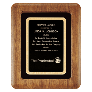 American Walnut Airflyte Frame w/Black Velour & Black Florentine LaserFX Plate