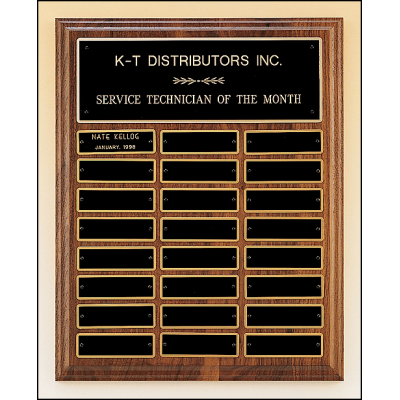 Walnut Perpetual Plaque