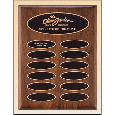 American Walnut Perpetual Plaque 9x12