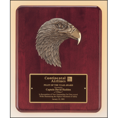 Rosewood Piano Finish Plaque with Eagle Casting