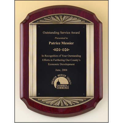 Rosewood Piano Finish Plaque