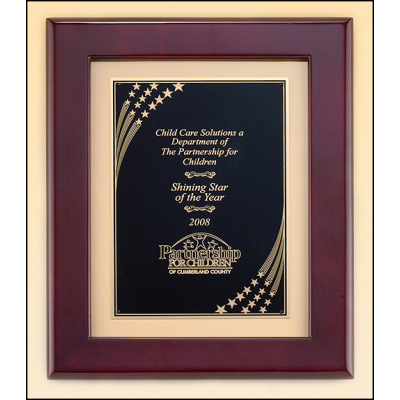 Rosewood Piano Finish Frames with Gold Metal Backgrounds and Florentine Design Borders