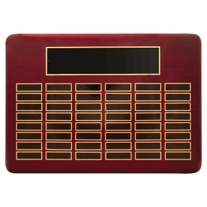 Rosewood Piano Perpetual Plaque with Black Brass Plates